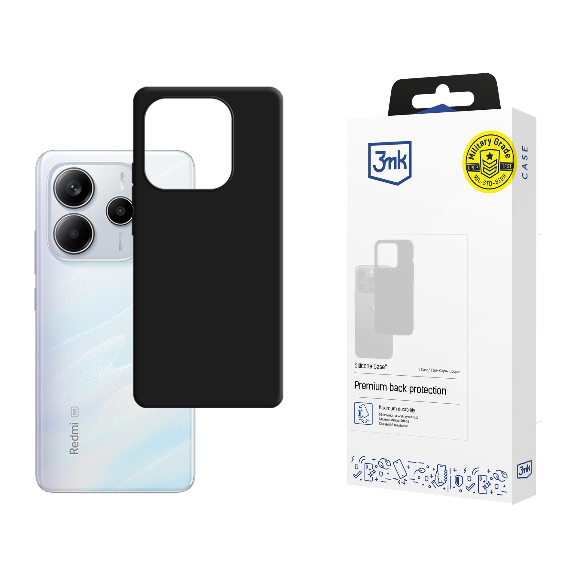 3mk Silicone Ümbris jaoks Xiaomi Redmi Note 14 5G - must