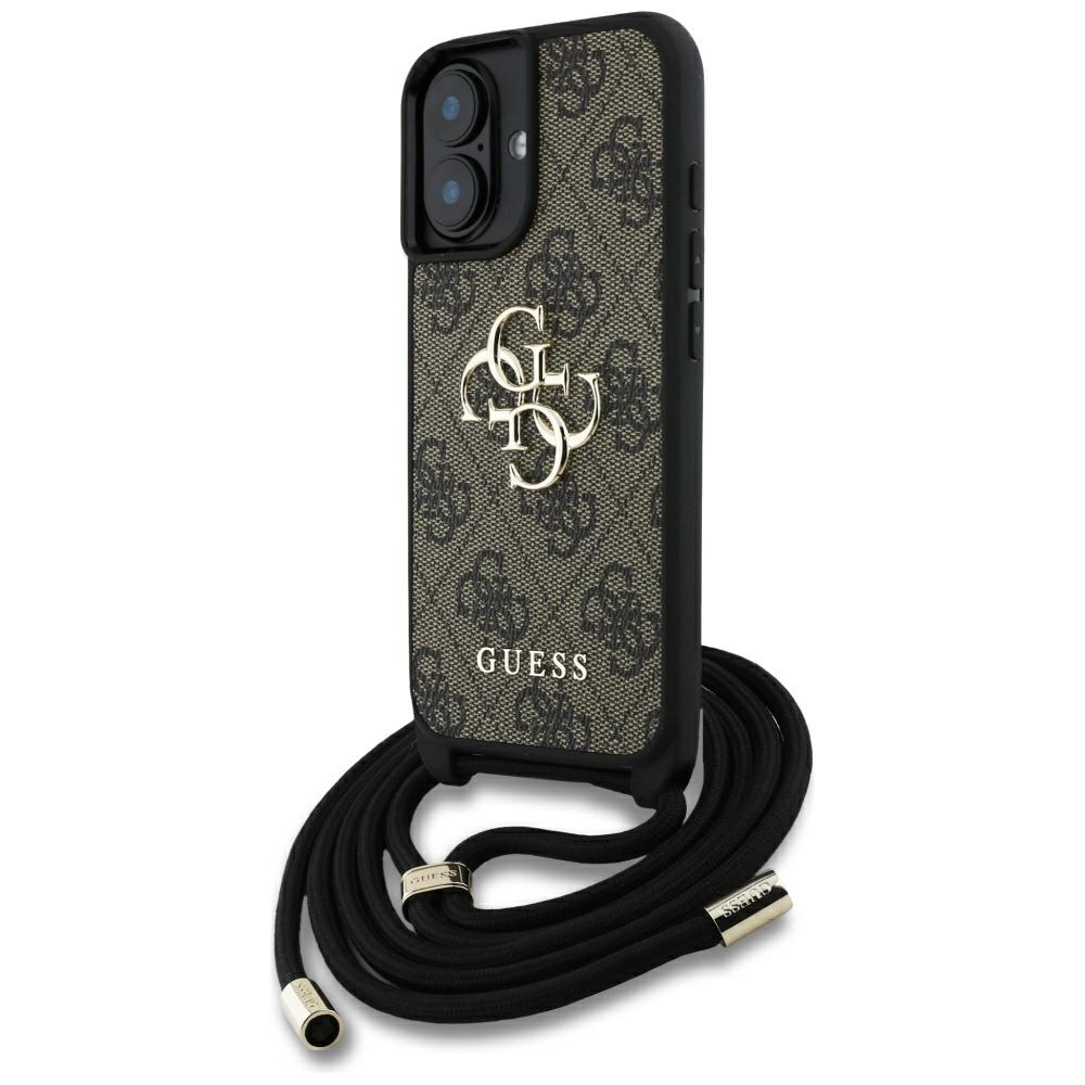 GUESS ümbris jaoks IPHONE 16 GUHCP16SP4GMGCRW (CBDY PU 4G Big Logo W/Cord Strap) brown