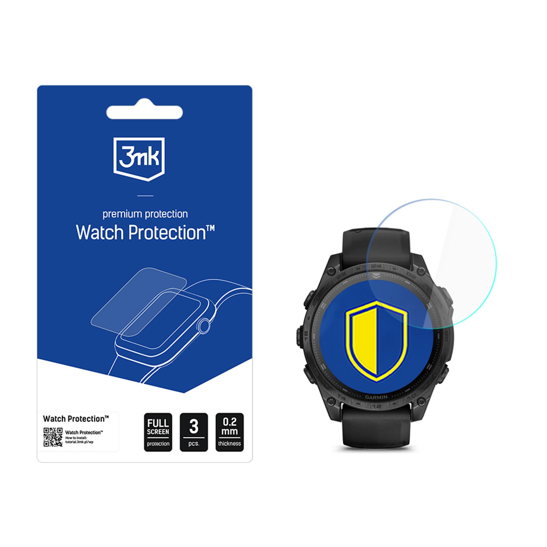 Hübriidklaas 3mk Watch Protection FlexibleGlass jaoks Garmin Tactix 8 47mm