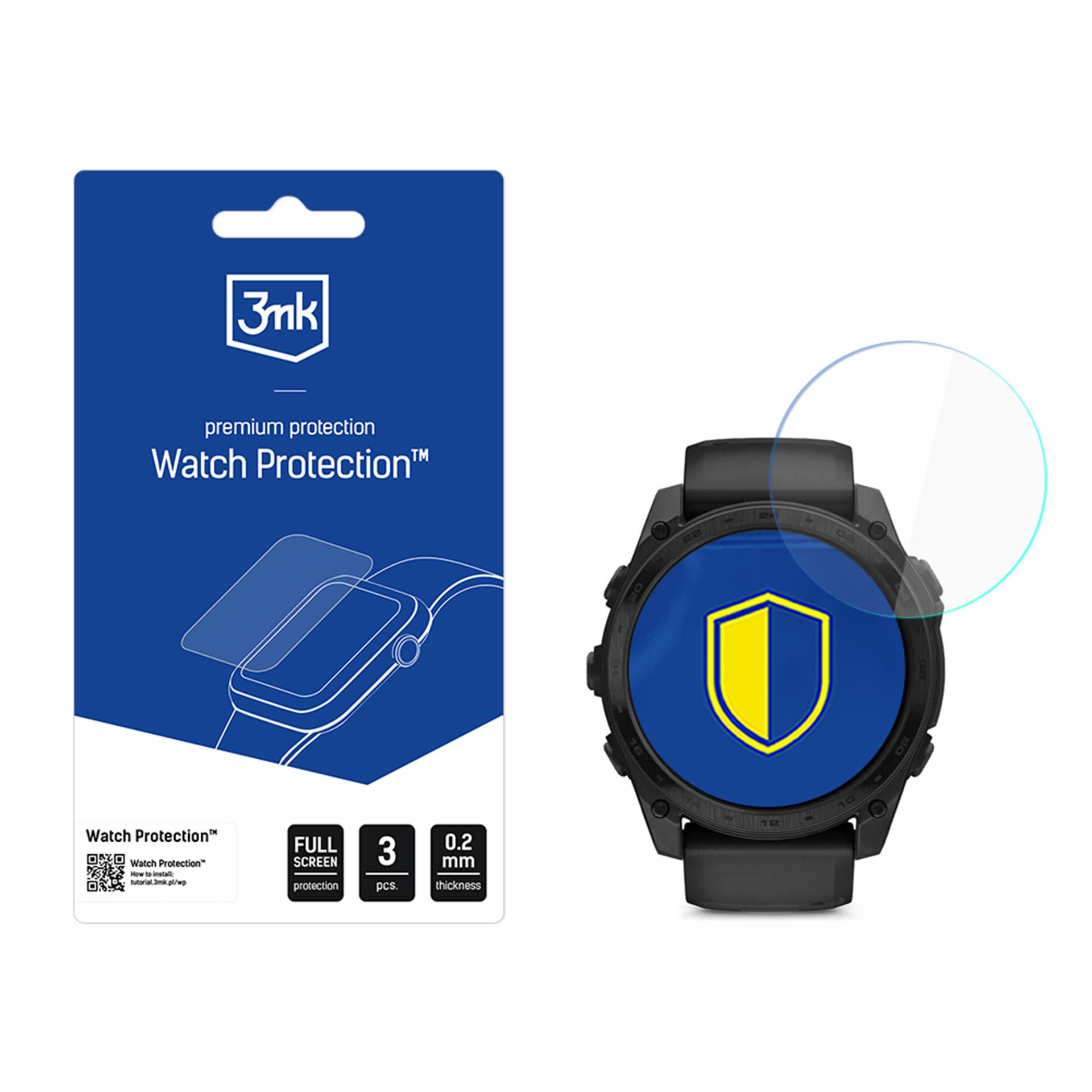3mk Watch Protection FlexibleGlass Hübriidklaas jaoks Garmin Tactix 8 51mm (Amoled, Solar)