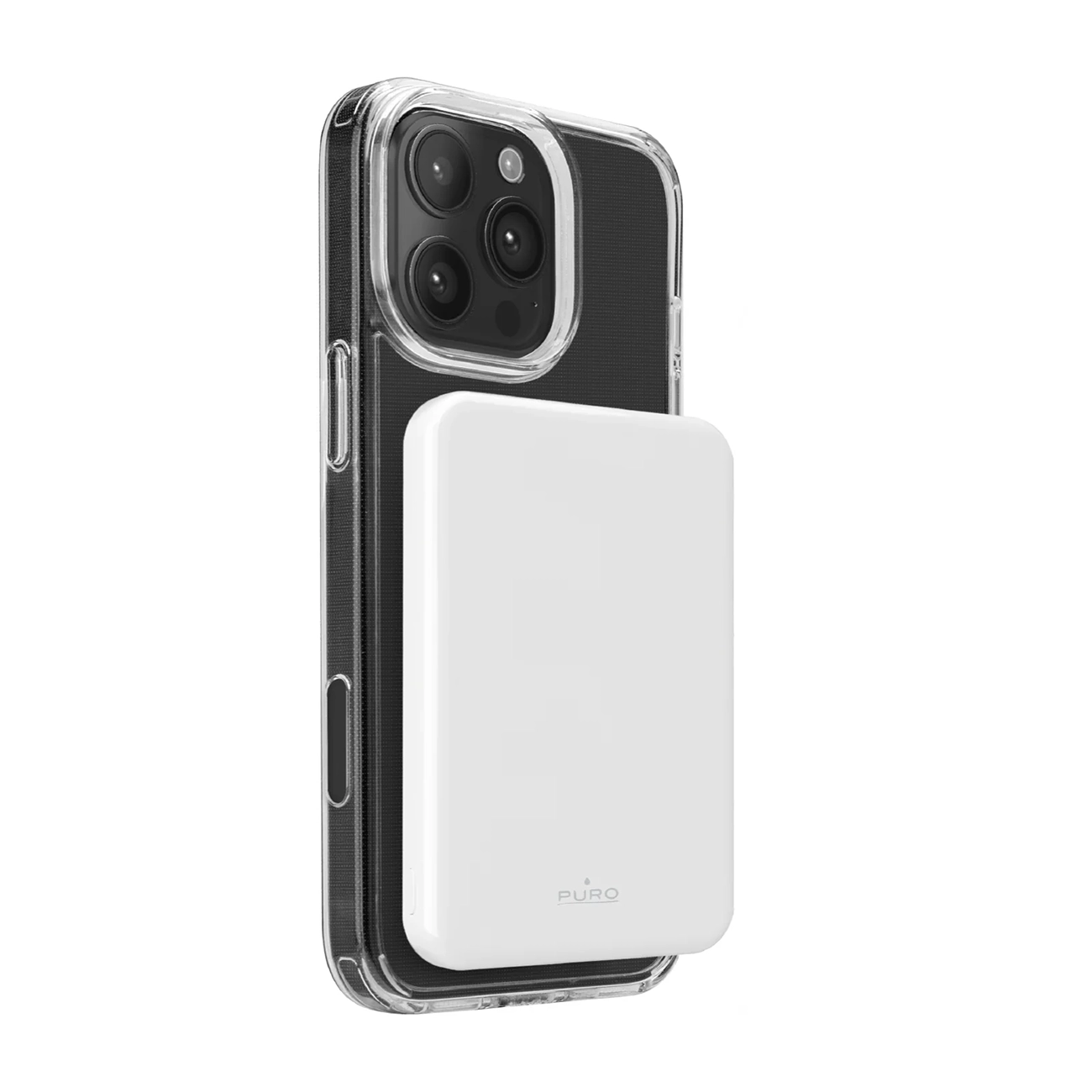 Powerbank Puro Mag Plus 5000mAh 20W Qi2 ühilduv MagSafe 1x USB-C Power Delivery - valge