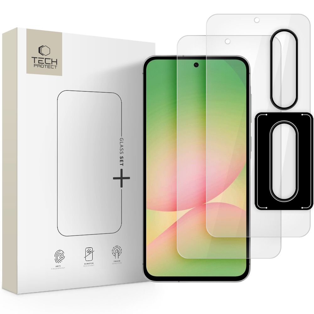 Tech-Protect Glass Set+ Karastatud klaas jaoks Samsung Galaxy A36 / A56 5G - Läbipaistev