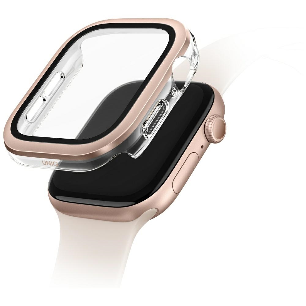 Uniq Voute Karastatud klaas Ümbris jaoks Apple Watch 10 46mm - Rose Kuldne