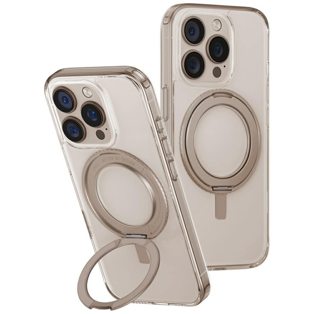 Uniq Swivix 360 Rotating Kickstand Ümbris jaoks iPhone 16 - Kuldne