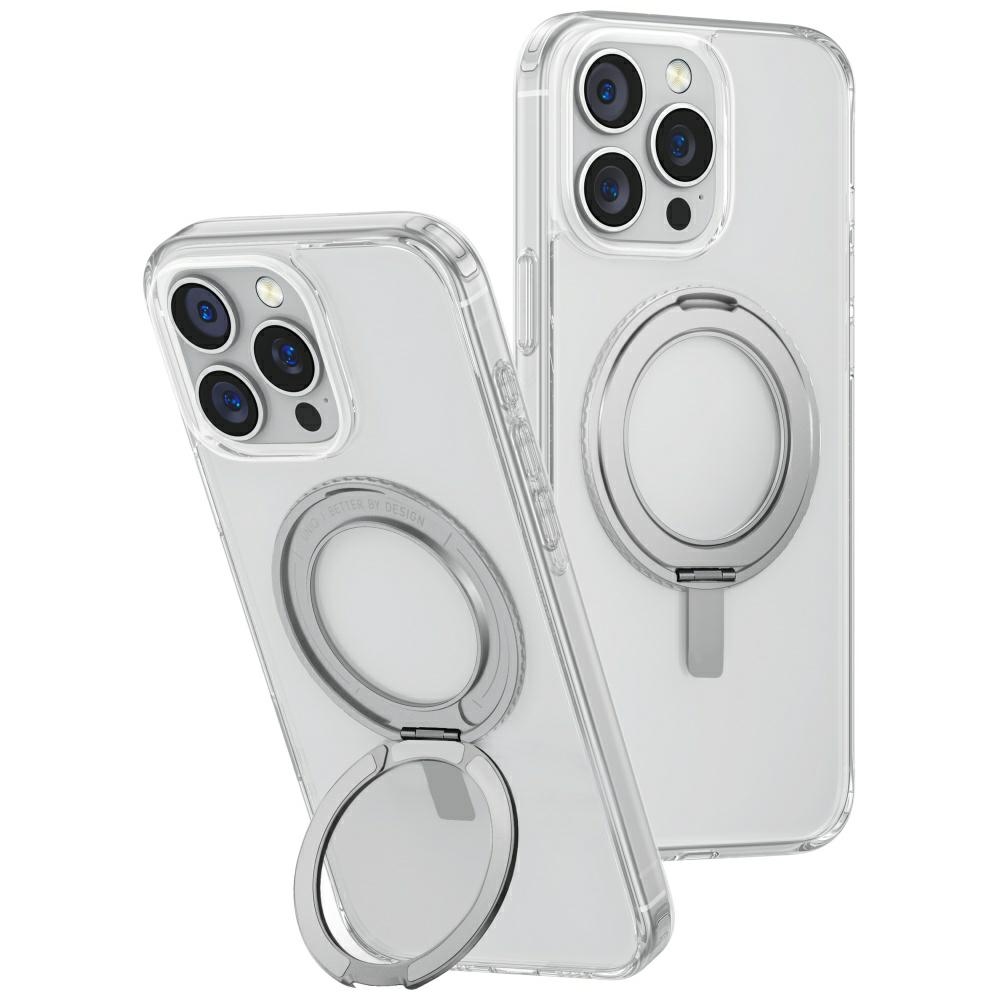 Uniq Swivix 360 Rotating Kickstand Ümbris jaoks iPhone 16 Pro Max - Läbipaistev