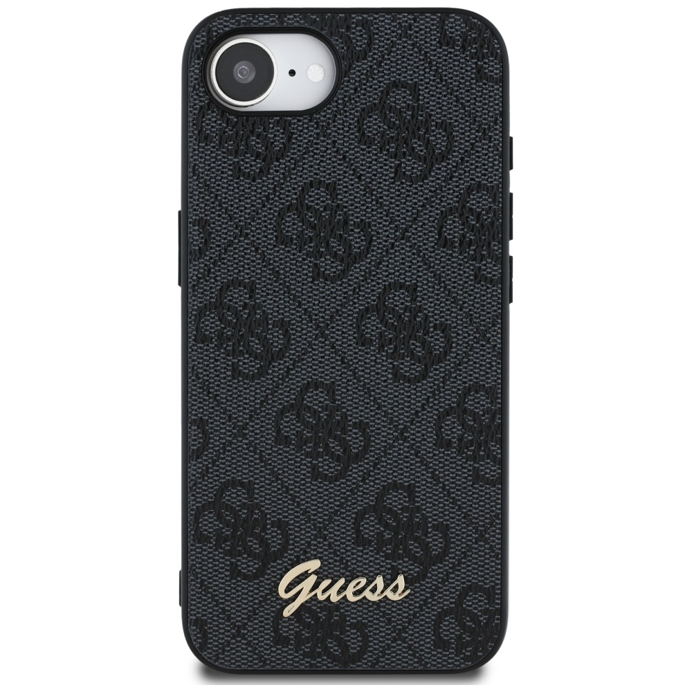 Guess 4G Script Logo MagSafe ümbris jaoks iPhone 16e - must