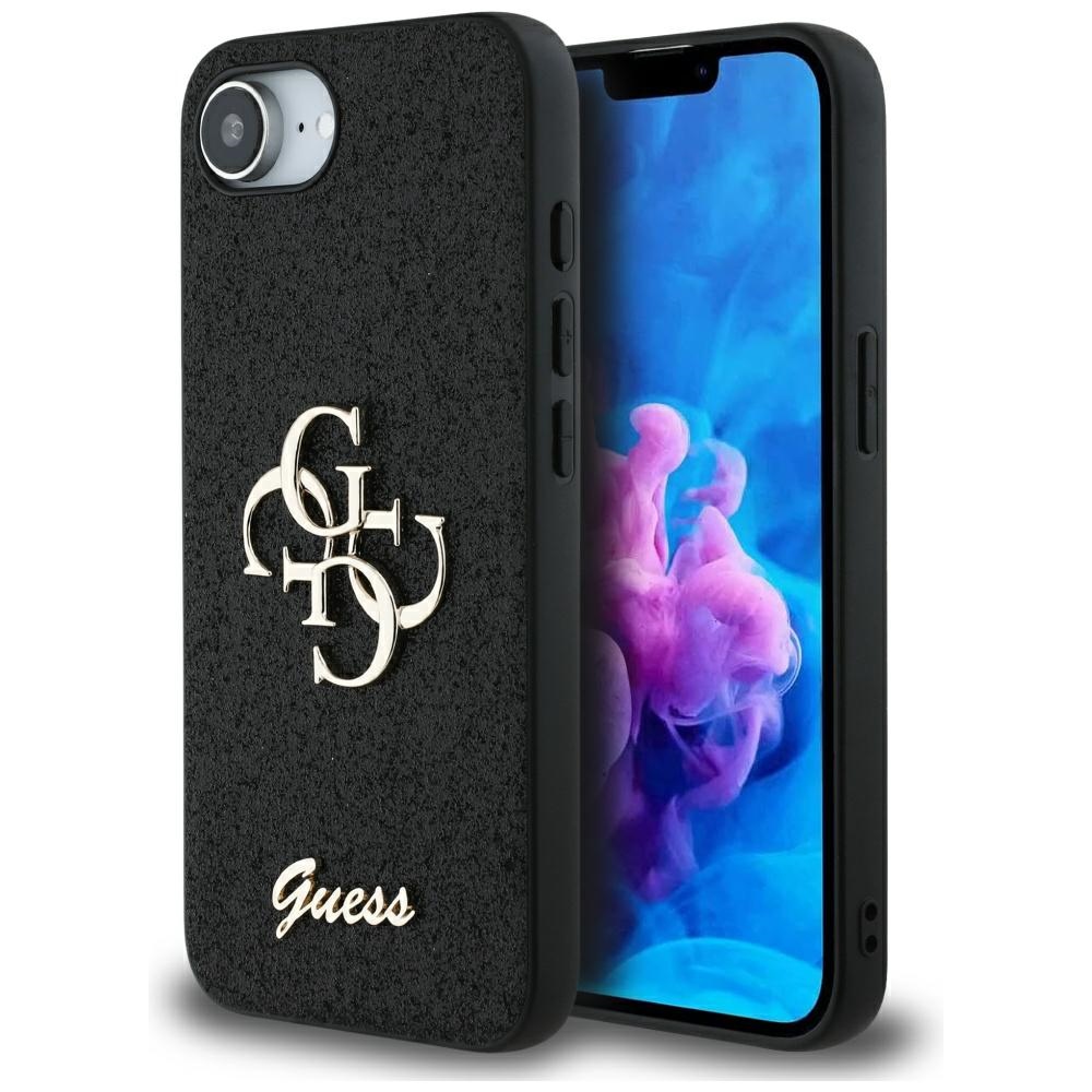 Guess Fixed Glitter Big 4G ümbris jaoks iPhone 16e - must