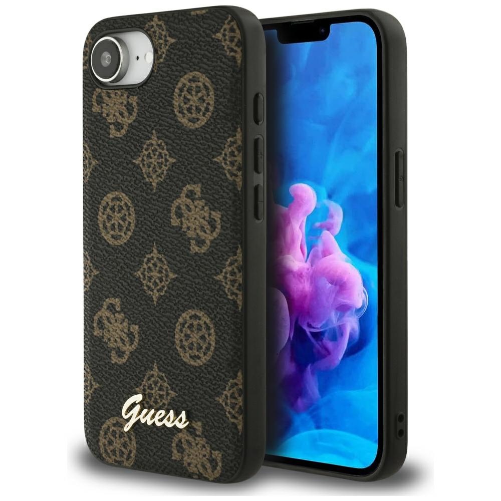 Guess Peony Script Logo MagSafe iPhone 16e Ümbris Must