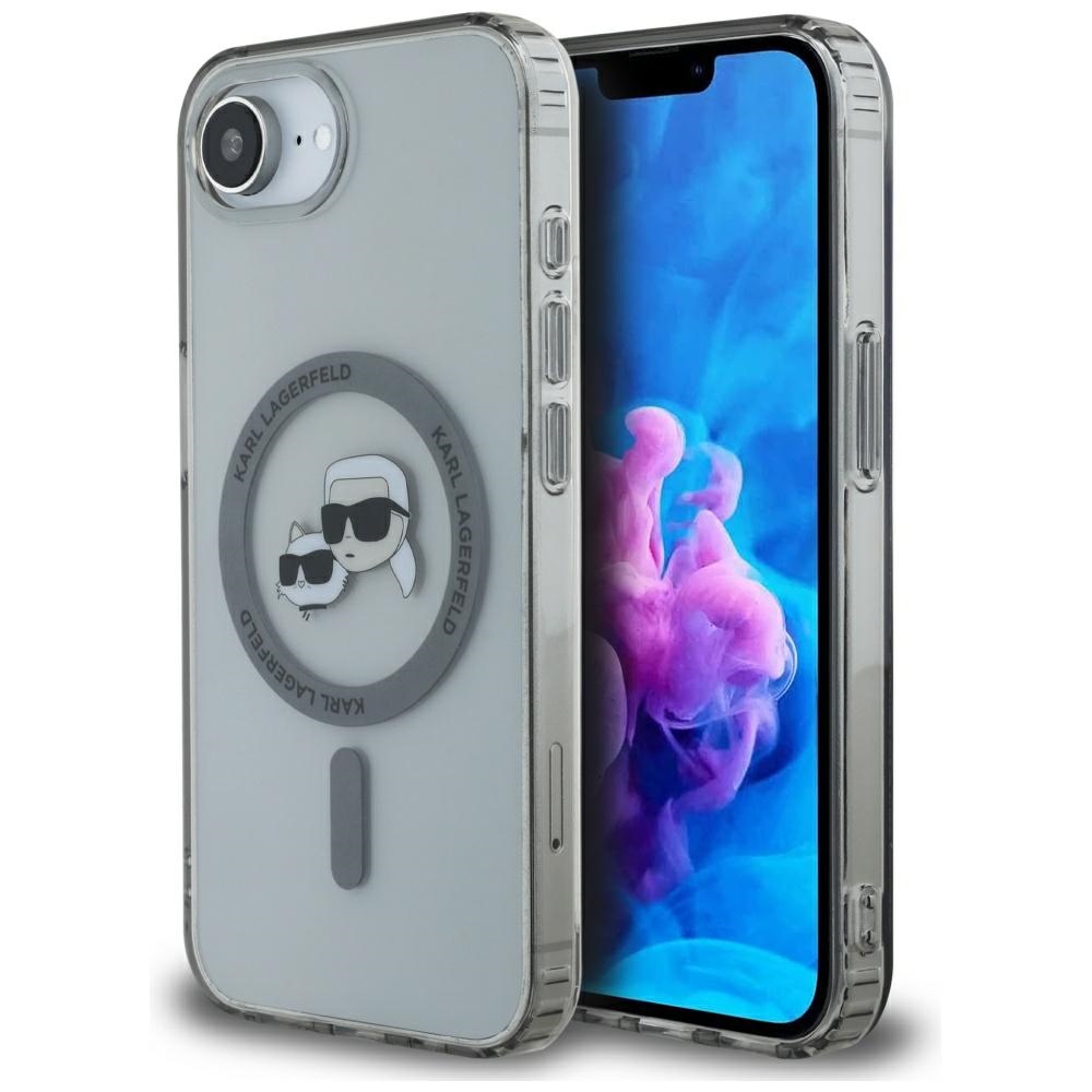 Karl Lagerfeld IML Metal Karl & Choupette Heads MagSafe iPhone 16e Ümbris - Must