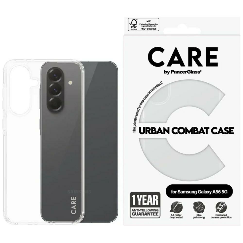 CARE by PanzerGlass Flagship Urban Combat Ümbris jaoks Samsung Galaxy A56 5G - Läbipaistev