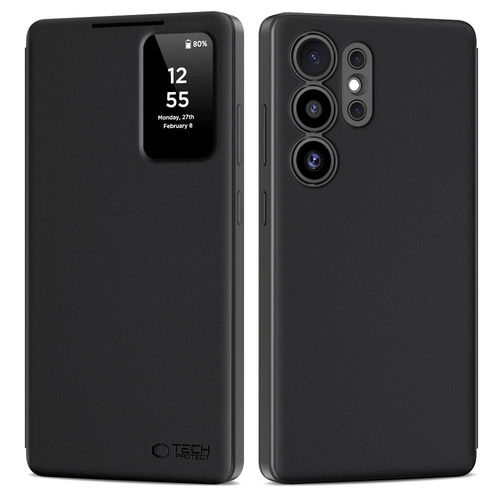 Tech-Protect Smart Wallet Ümbris jaoks Samsung Galaxy S25 Ultra - Matte Must