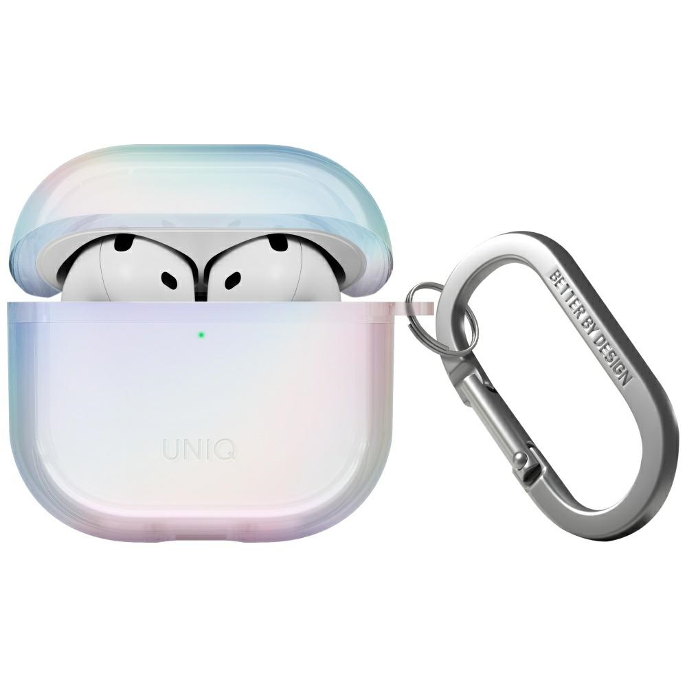 Uniq Iridescia ümbris jaoks AirPods 4 Hang Ümbris - holo valge