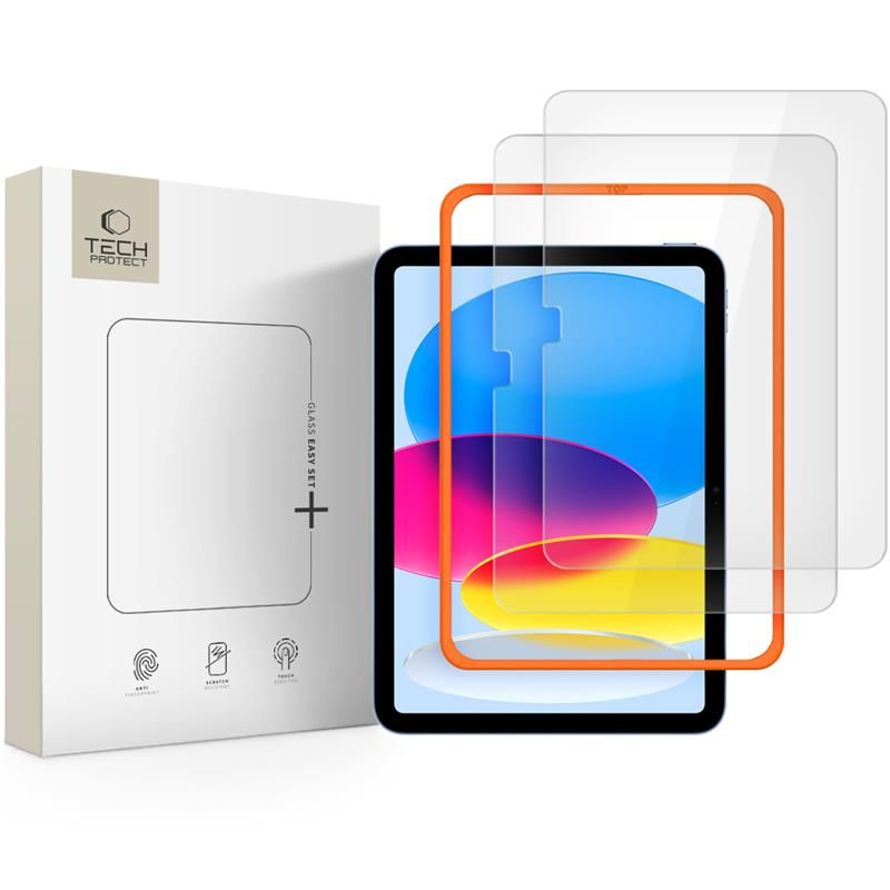 Tech-Protect Easy Set+ 2-pack karastatud klaas jaoks iPad 10.9” 2022 / iPad 11” 2025