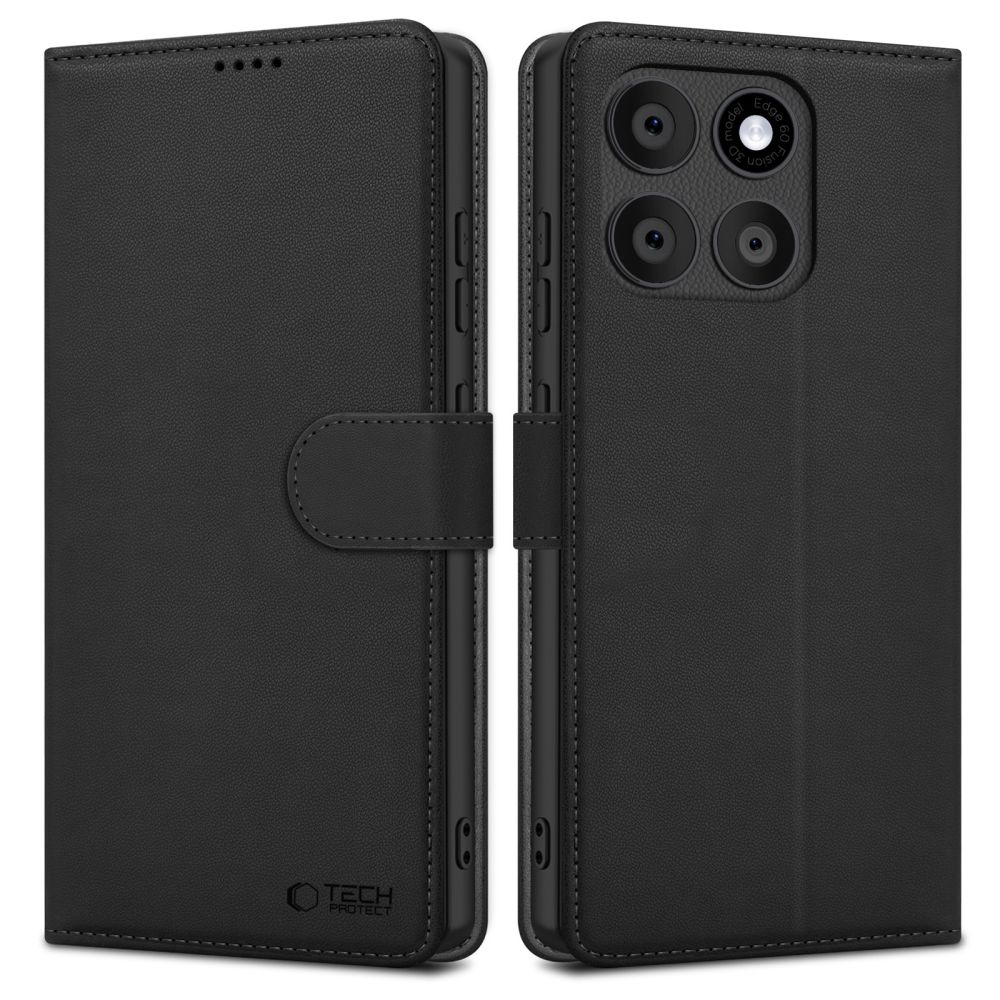 Tech-Protect Wallet ümbris jaoks Motorola Edge 60 Fusion - must