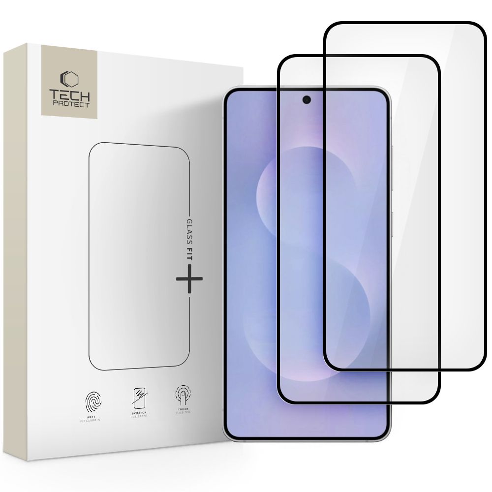 Tech-Protect Glass Fit+ 2-pack karastatud klaas jaoks Samsung Galaxy S25 Edge - läbipaistev