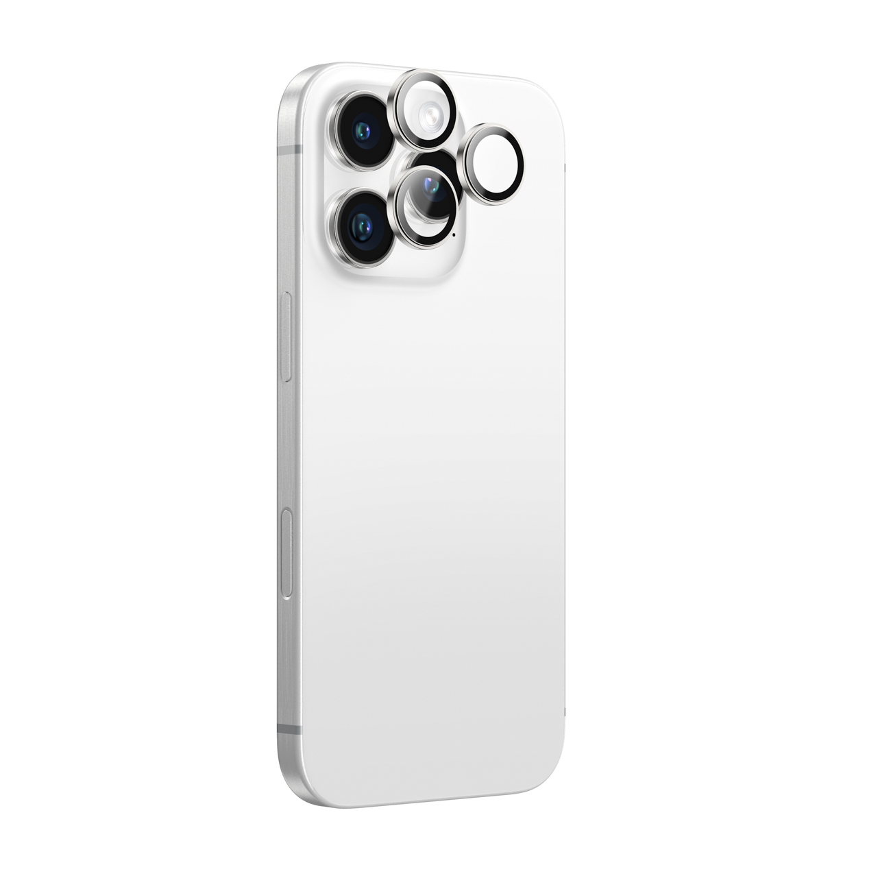 AmazingThing AR Aluminum 3 Lens Glass with Camera Lens Raamiga jaoks iPhone 16 Pro / 16 Pro Max - Hõbedane