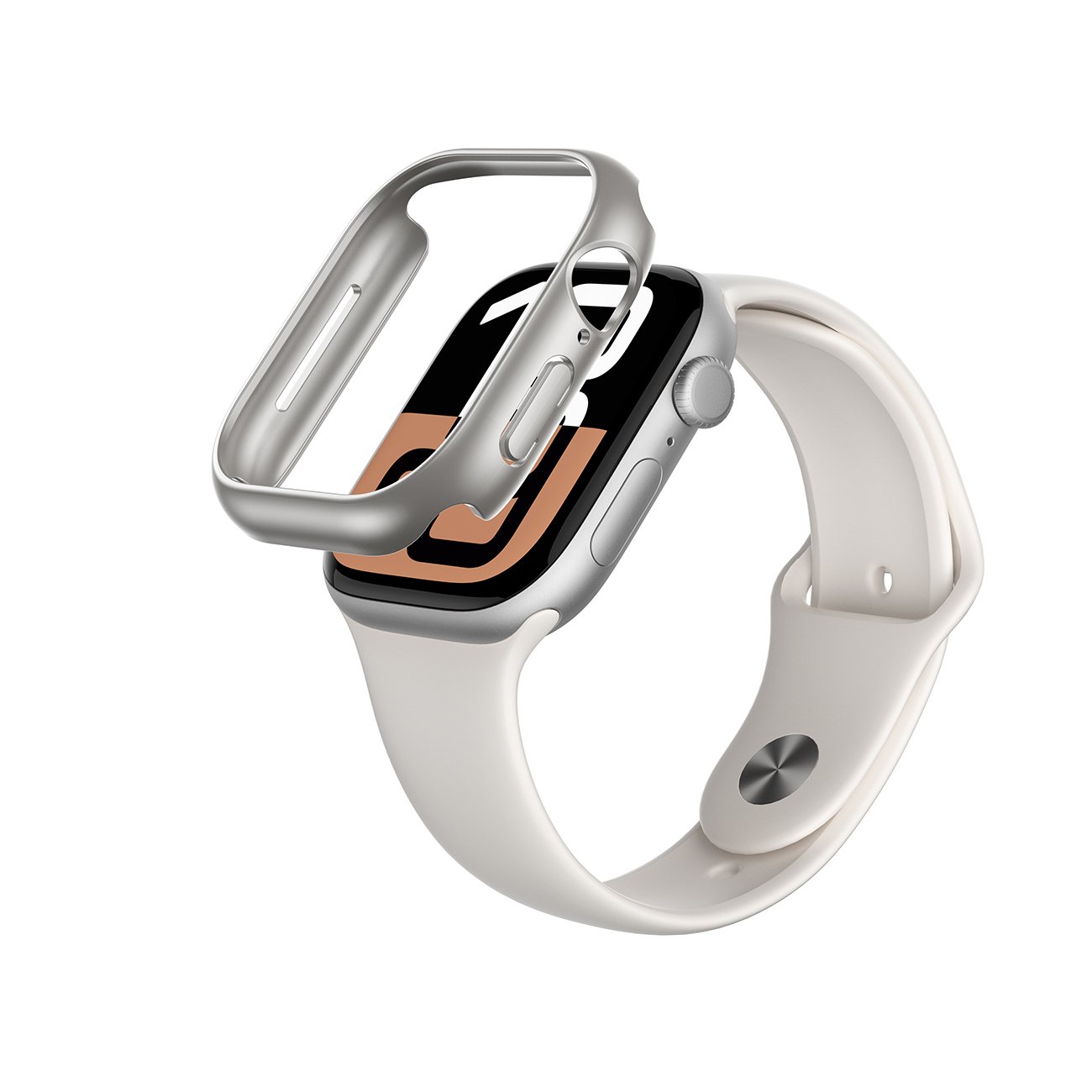 AmazingThing Minimal Ümbris jaoks Apple Watch 46mm – hõbedane