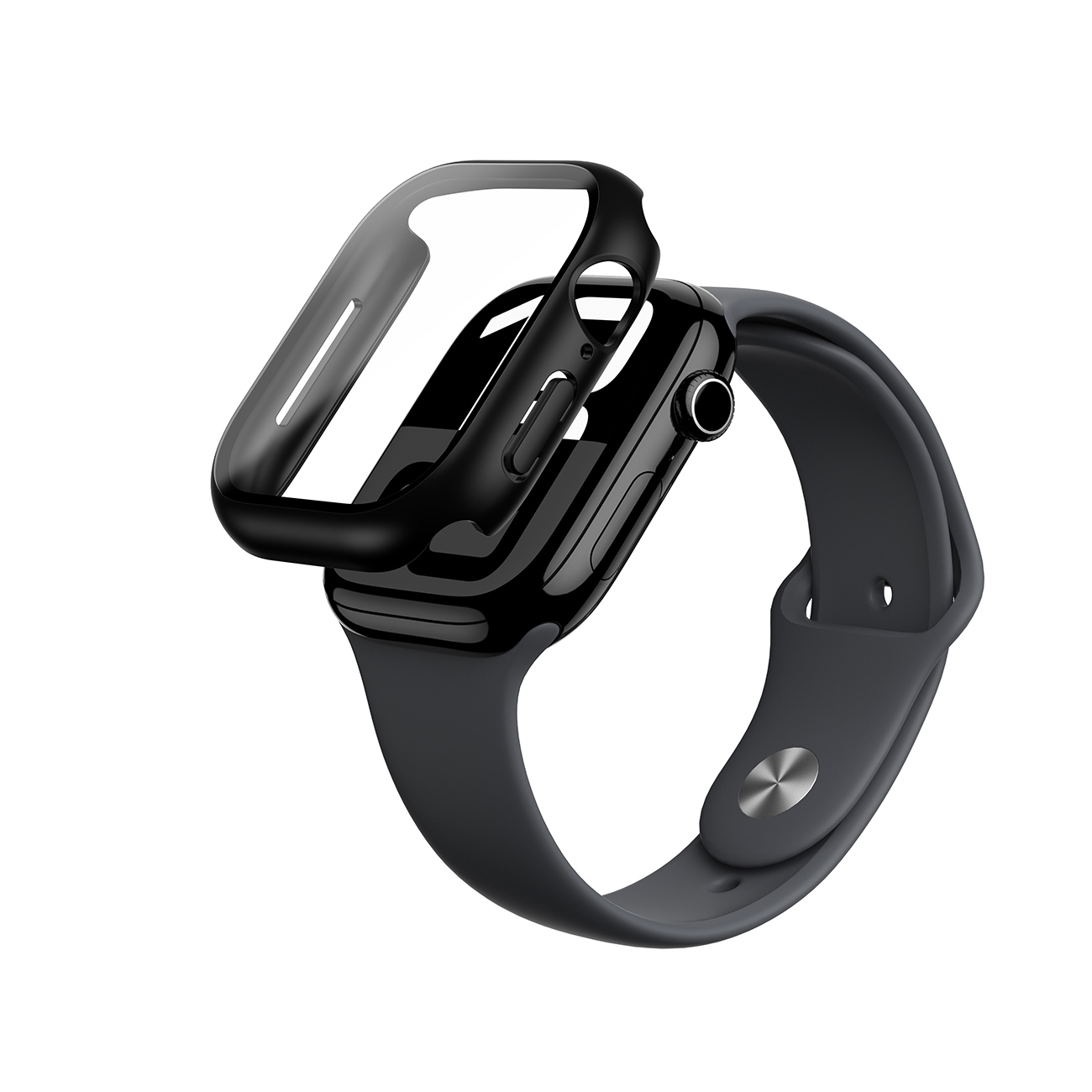 AmazingThing Radix Glass Ümbris jaoks Apple Watch 46mm – Must
