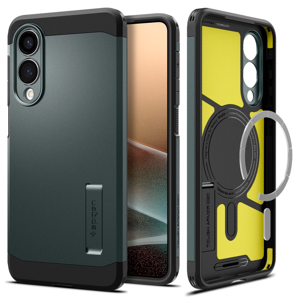 SPIGEN ümbris TOUGH ARMOR compatible with MagSafe jaoks SAMSUNG S25 Edge abyss roheline
