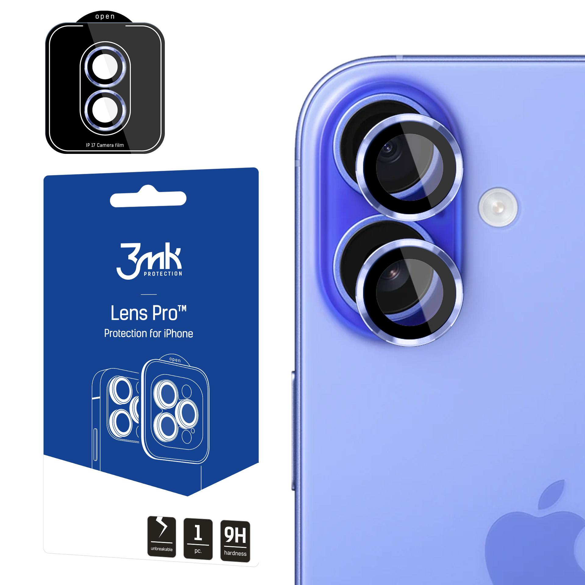 3mk Lens Protection Pro Karastatud klaas jaoks iPhone 17 - Sinine
