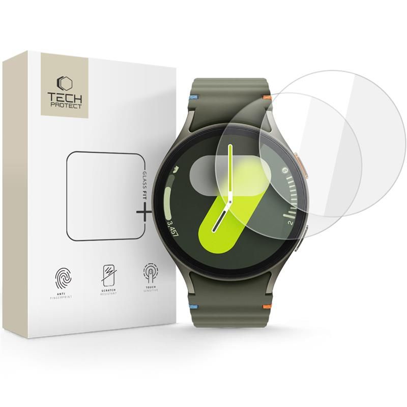 Tech-Protect Glass Fit+ 2-pack karastatud klaas jaoks Samsung Galaxy Watch 40 / 41 / 42 / 43 / 44 mm - läbipaistev