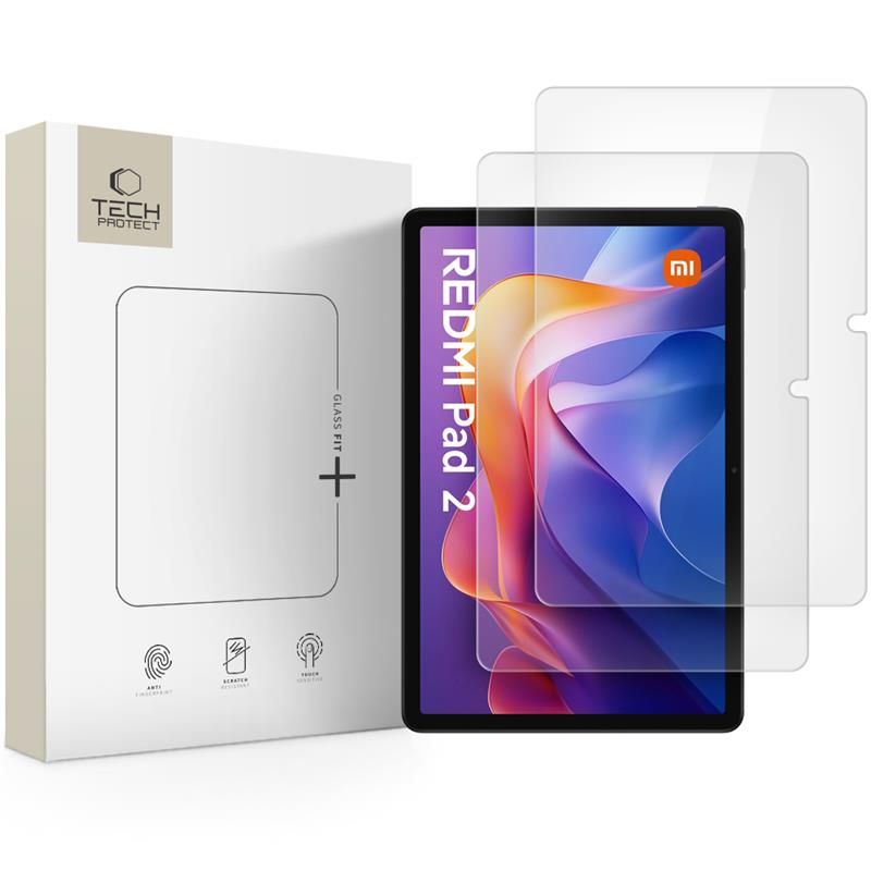 Tech-Protect Glass Fit+ 2-pack karastatud klaas jaoks Xiaomi Redmi Pad 2 11.0 / SE 11.0 - läbipaistev