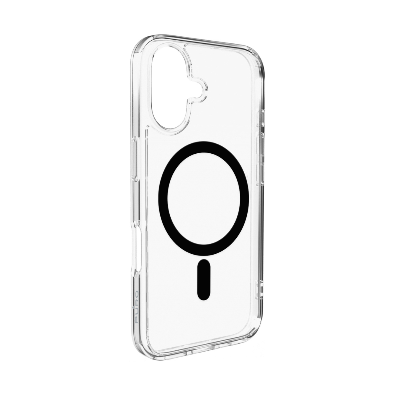 Puro Lite Mag TPU+PC Ümbris Compatible with MagSafe jaoks iPhone 17 - Läbipaistev with Must Ring