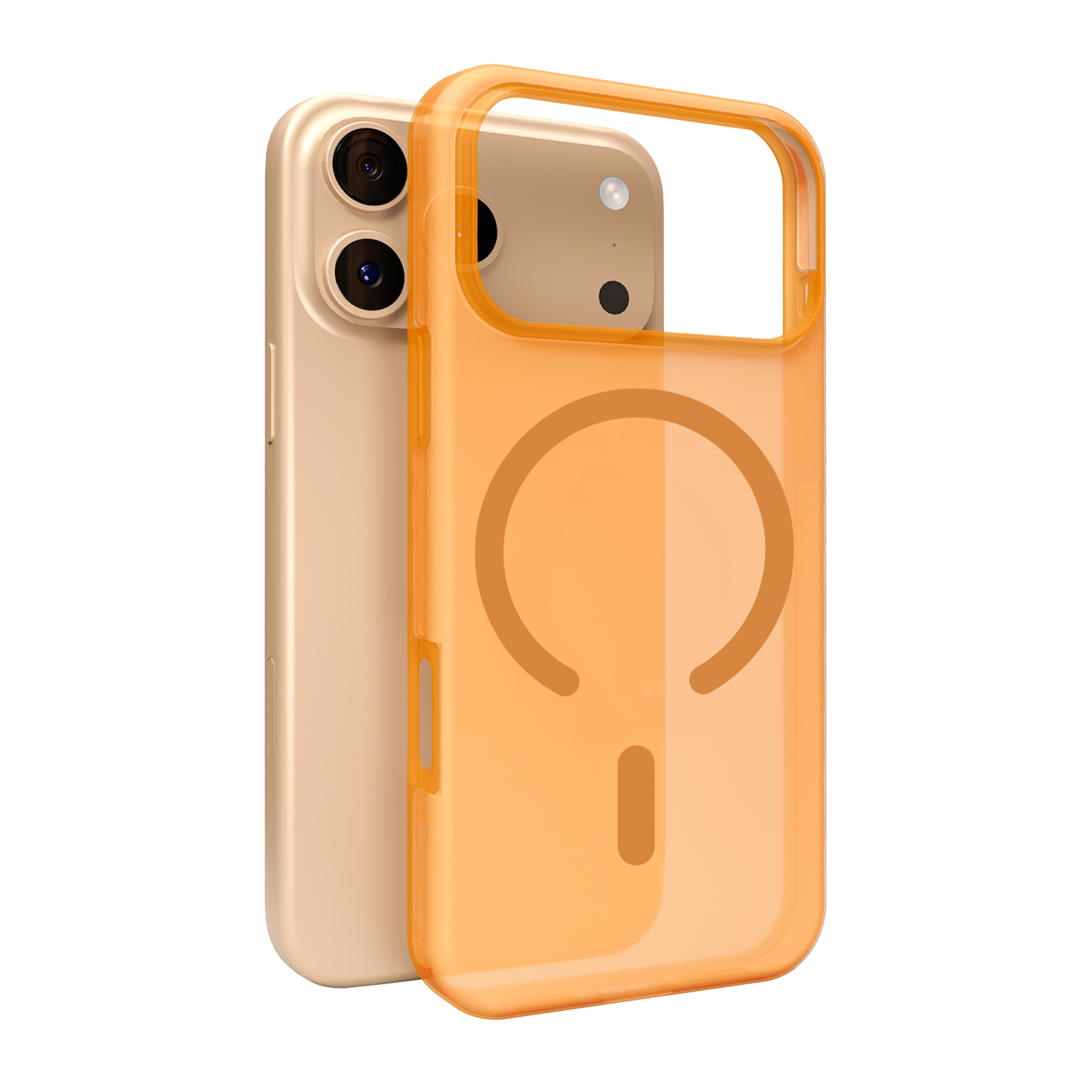 Puro Daylight Magsafe Compatible Silicone Ümbris jaoks iPhone 17 Pro - Translucent Oranž