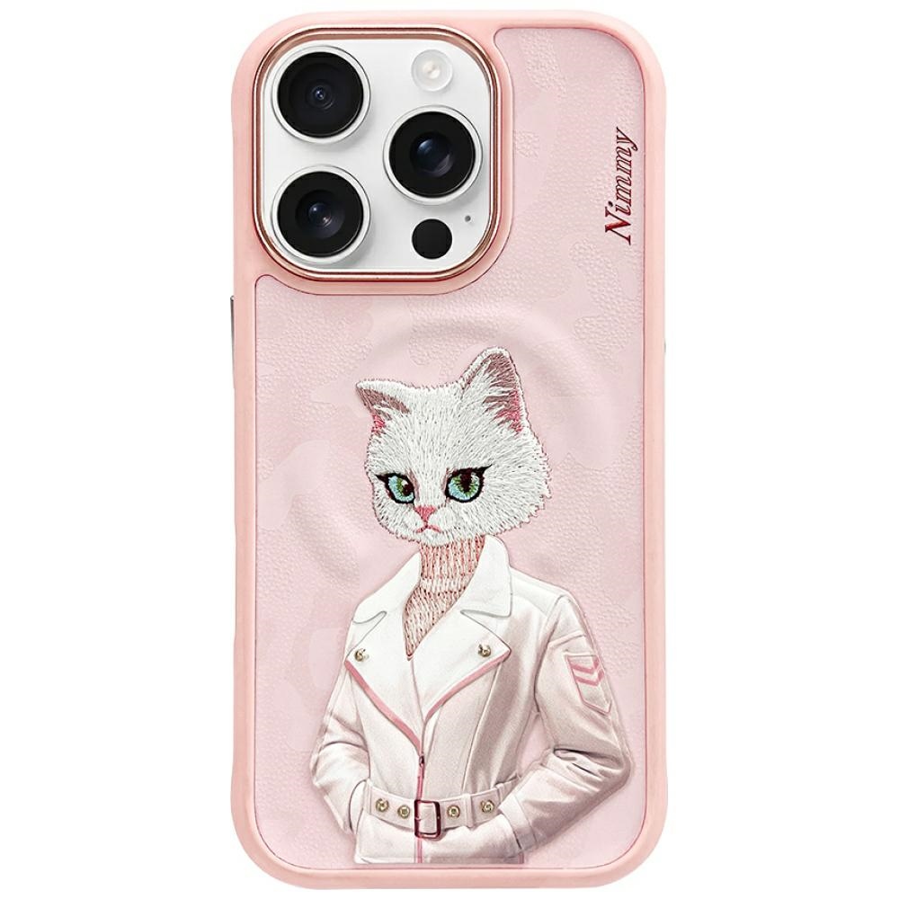 Nimmy Magnetic fashion cute pet MagSafe ümbris jaoks iPhone 16 Pro - roosa