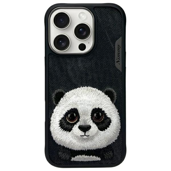 Nimmy Big Eyed Pet 2.0 Panda ümbris jaoks iPhone 16 Pro - must