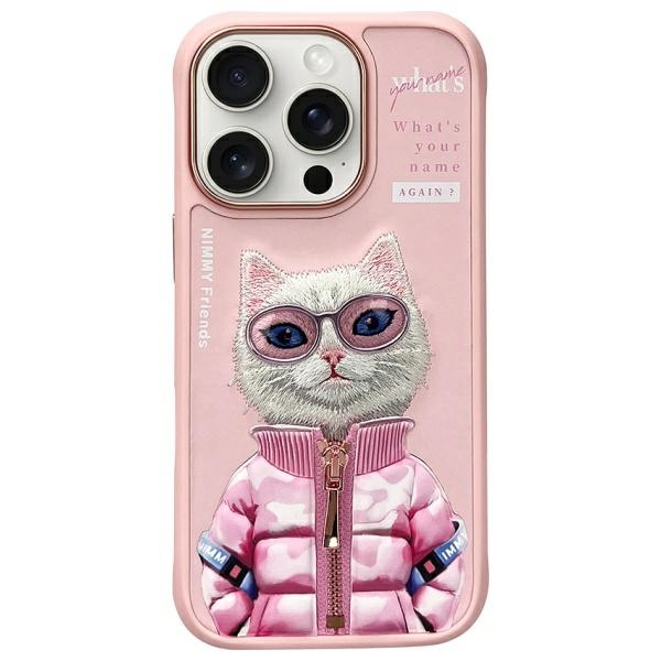 Nimmy Cool&Cute 2.0 Cat Ümbris jaoks iPhone 16 Pro Max - Roosa