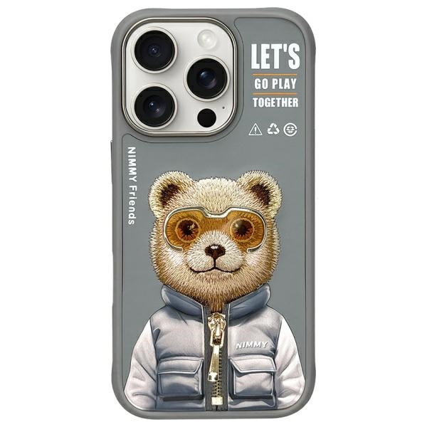 Nimmy Cool&Cute 2.0 Bear Ümbris jaoks iPhone 16 Pro Max - Hall