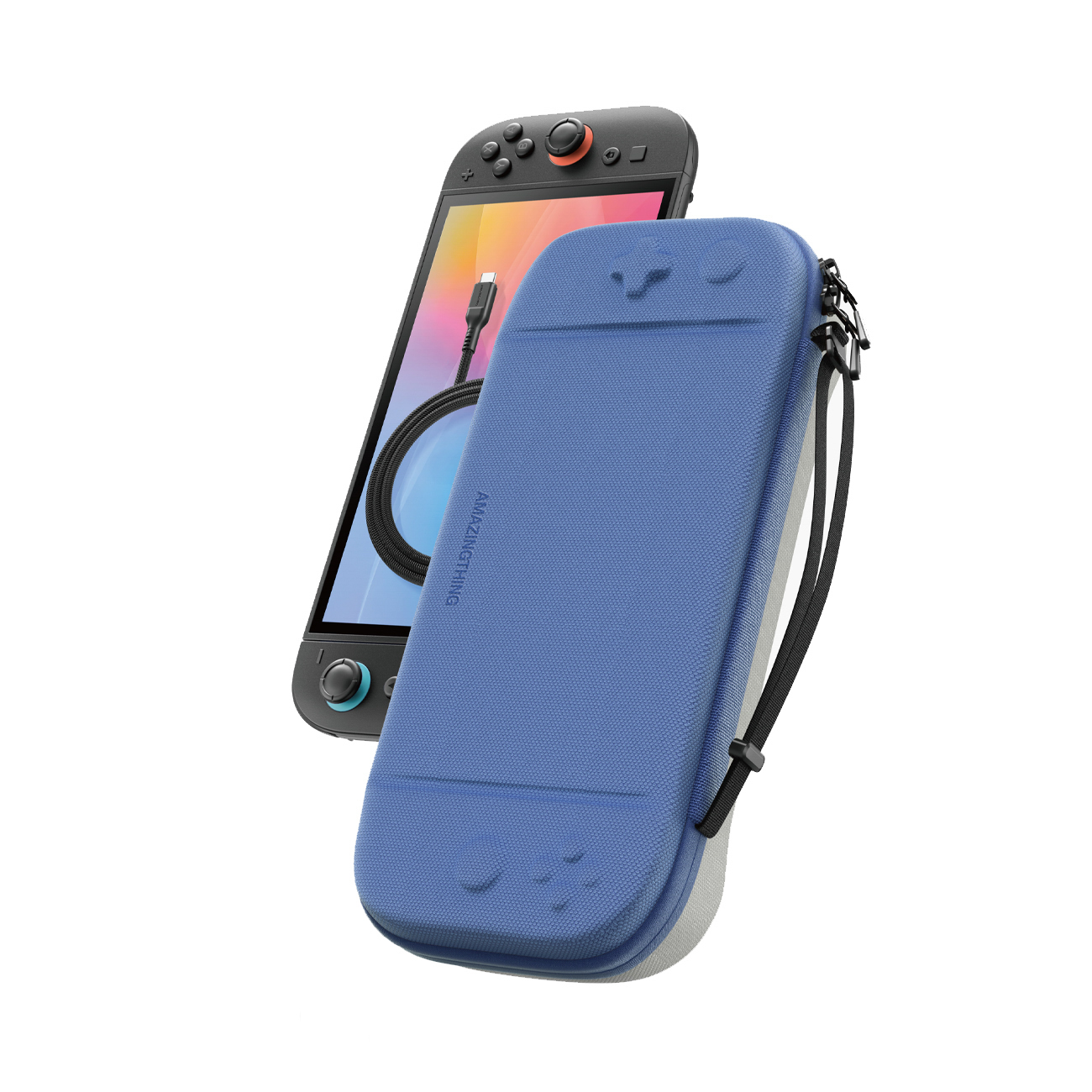 AmazingThing PlayShield EDC Protective Ümbris jaoks Nintendo Switch 2 - Sinine