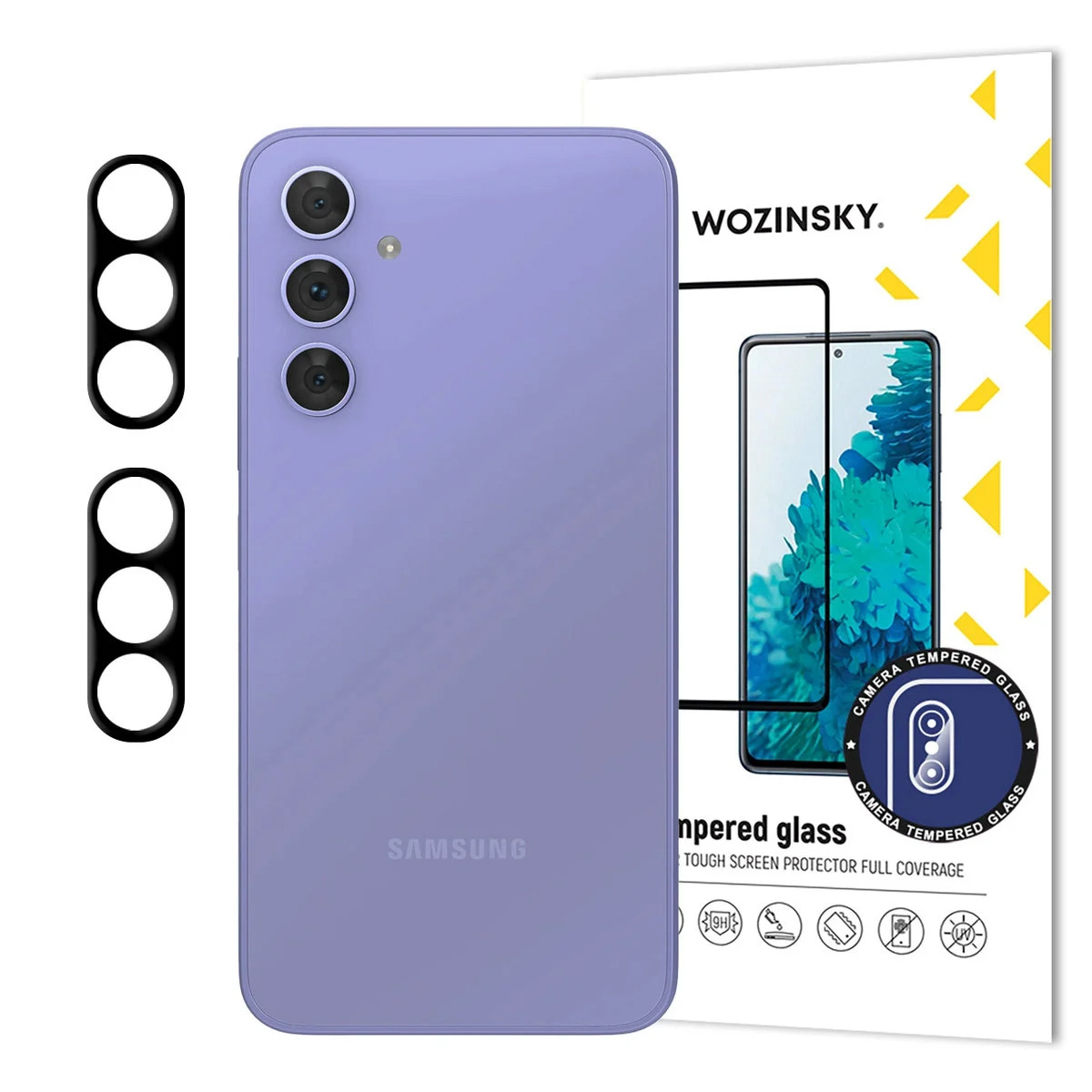 Must Wozinsky Full Camera Glass jaoks Samsung Galaxy A17 / A17 5G, Set of 2