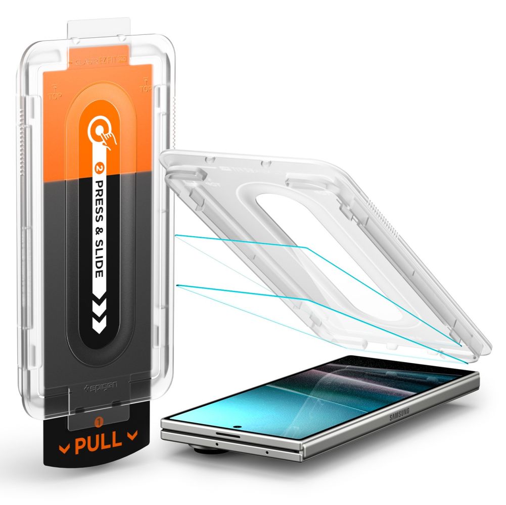 Spigen Glas.TR EZ Fit Pro HD Karastatud klaas 2-pack jaoks Samsung Galaxy Z Fold 7 - Läbipaistev