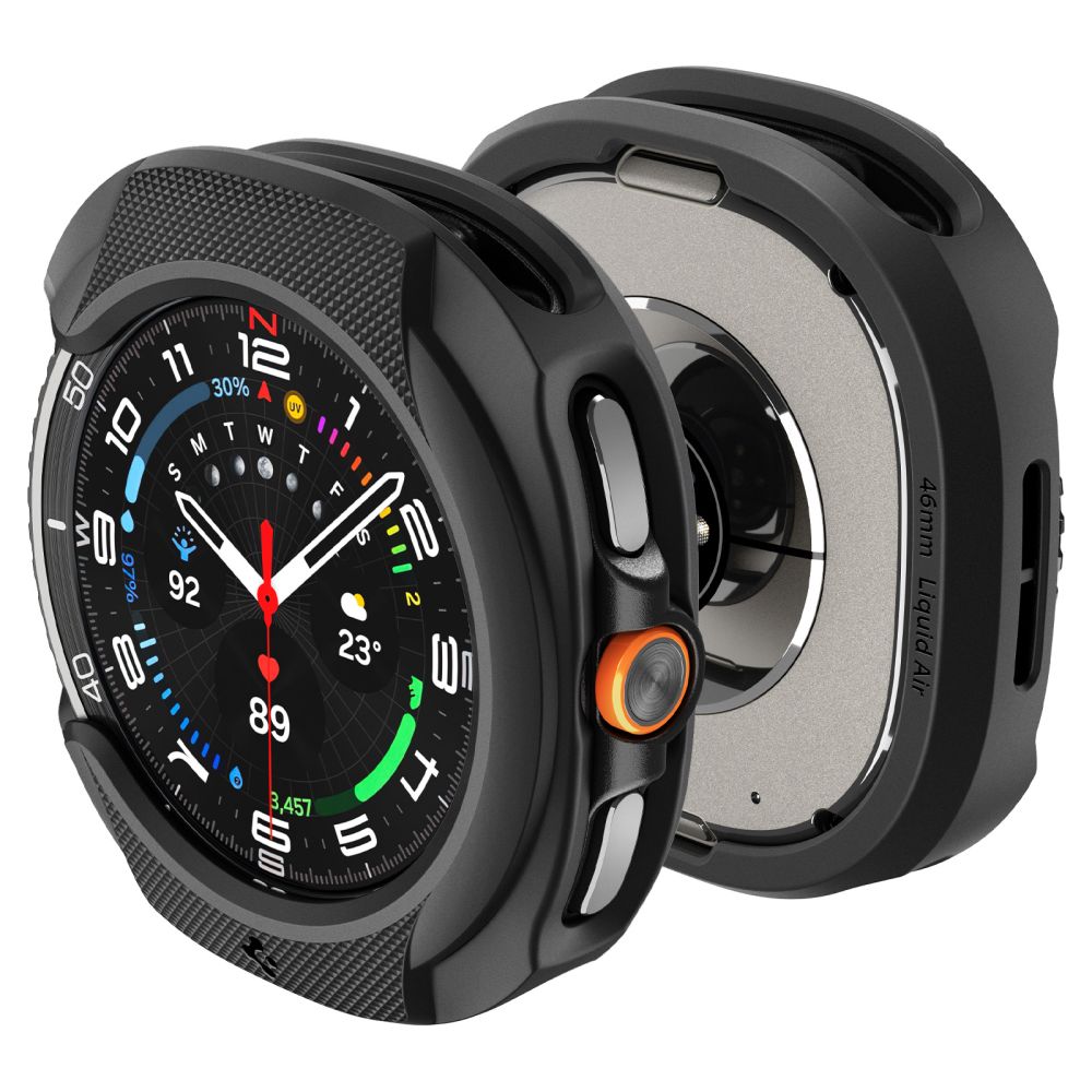 Spigen Liquid Air Ümbris jaoks Samsung Galaxy Watch 8 Classic 46mm - Must