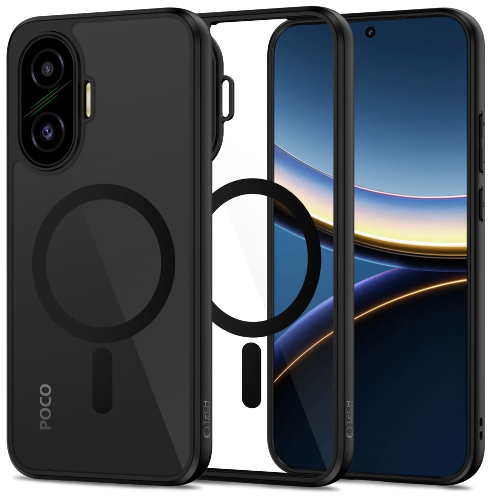 Tech-Protect MagMat MagSafe Ümbris jaoks Xiaomi Poco F7 5G - Must and Läbipaistev