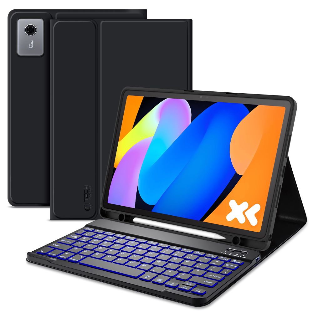 Tech-Protect SC Pen + Keyboard Ümbris jaoks Lenovo Idea Tab 11.0 TB-336 - Must
