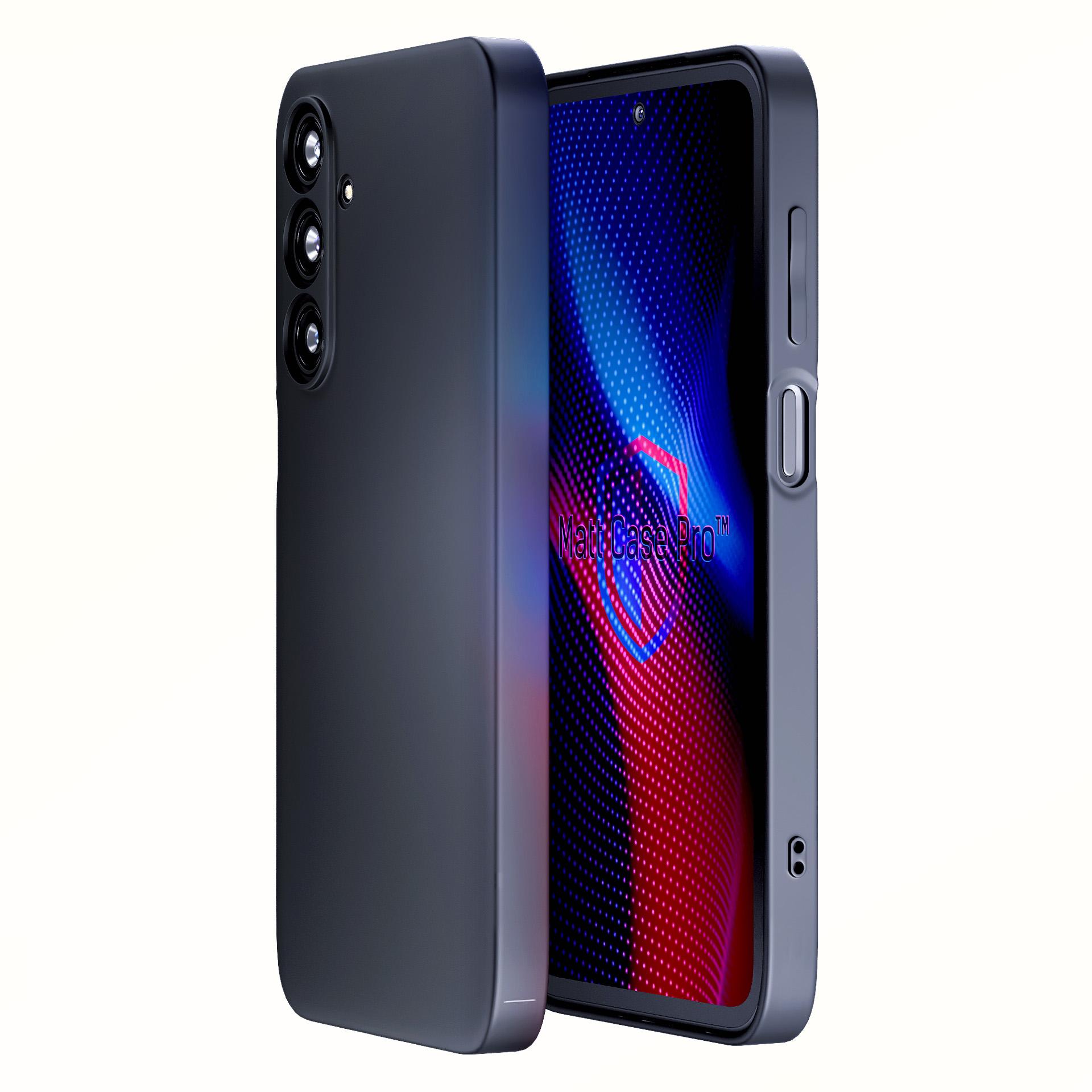 3mk Matt Ümbris Pro jaoks Samsung Galaxy M35 5G - matt must