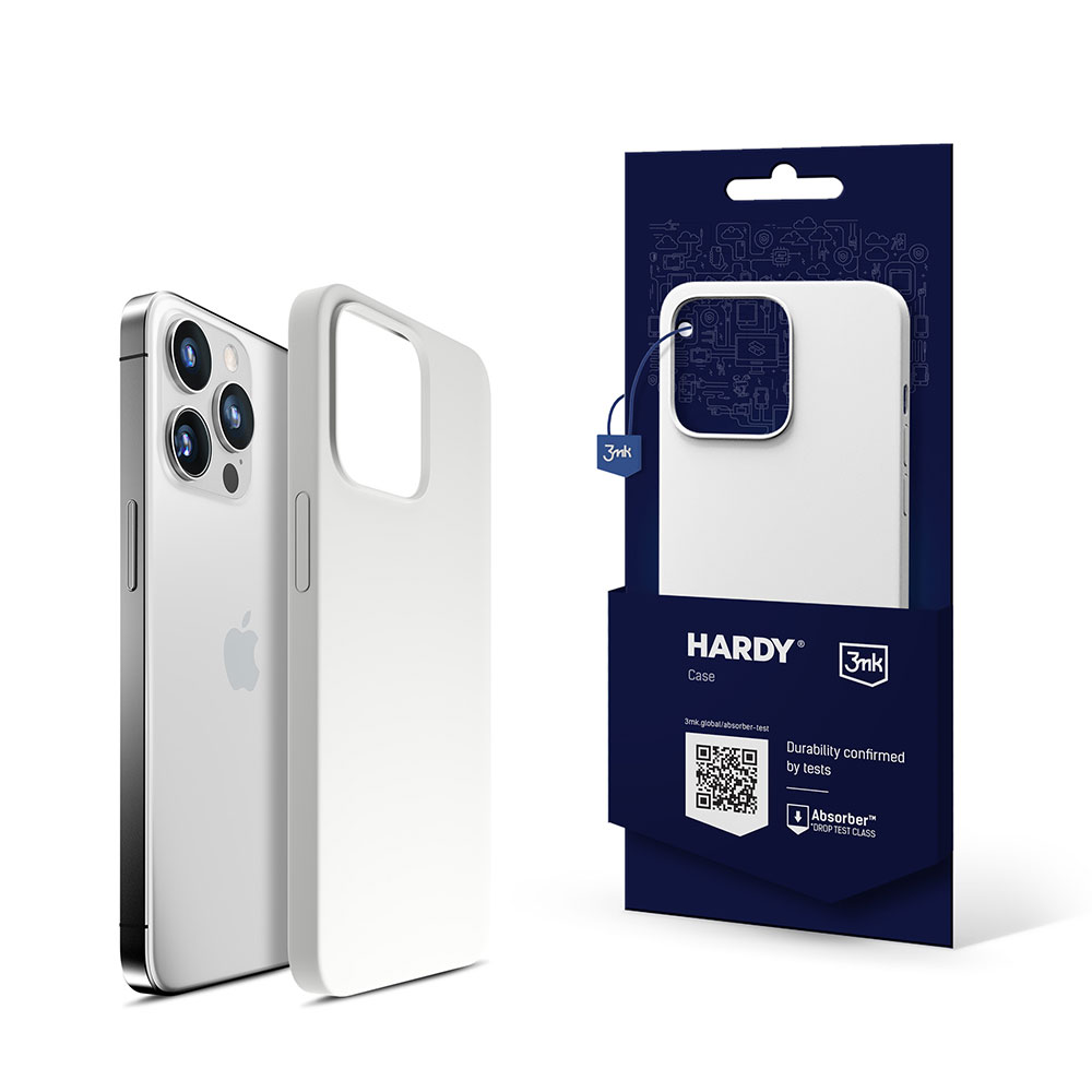 3mk Hardy Silicone MagCase jaoks iPhone 14 Pro Max - Valge