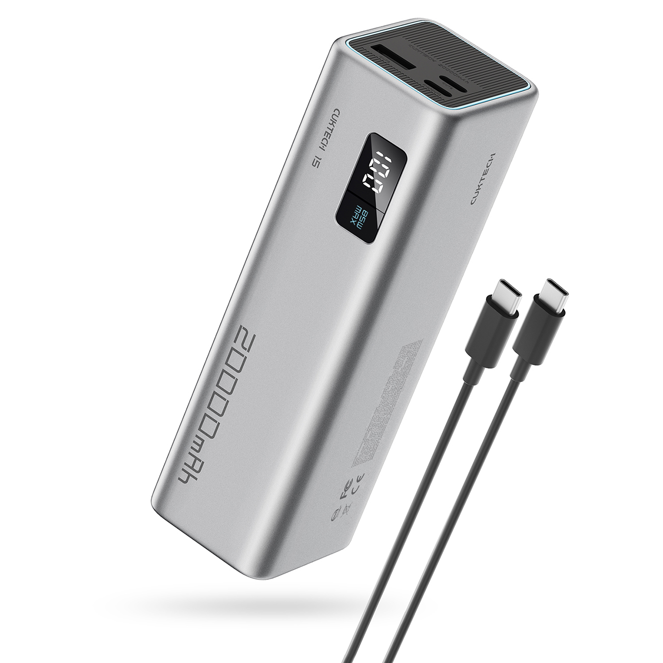 Powerbank Cuktech CUKP200XGLGR 100W 20000mAh 2 x USB-C 1 x USB-A - hall
