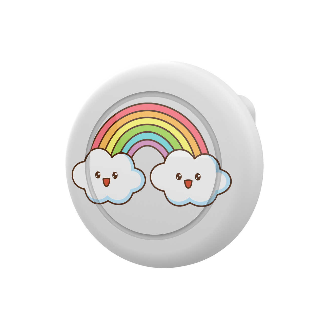 AirTag badge ümbris - valge with rainbow print