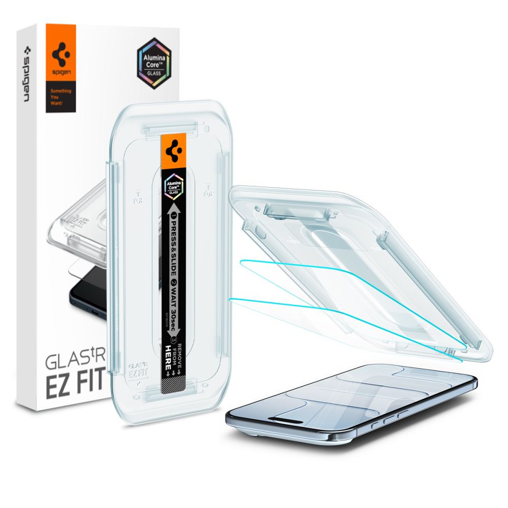 Spigen Glas.TR EZ Fit 2-pack karastatud klaas jaoks iPhone 17 Air - läbipaistev