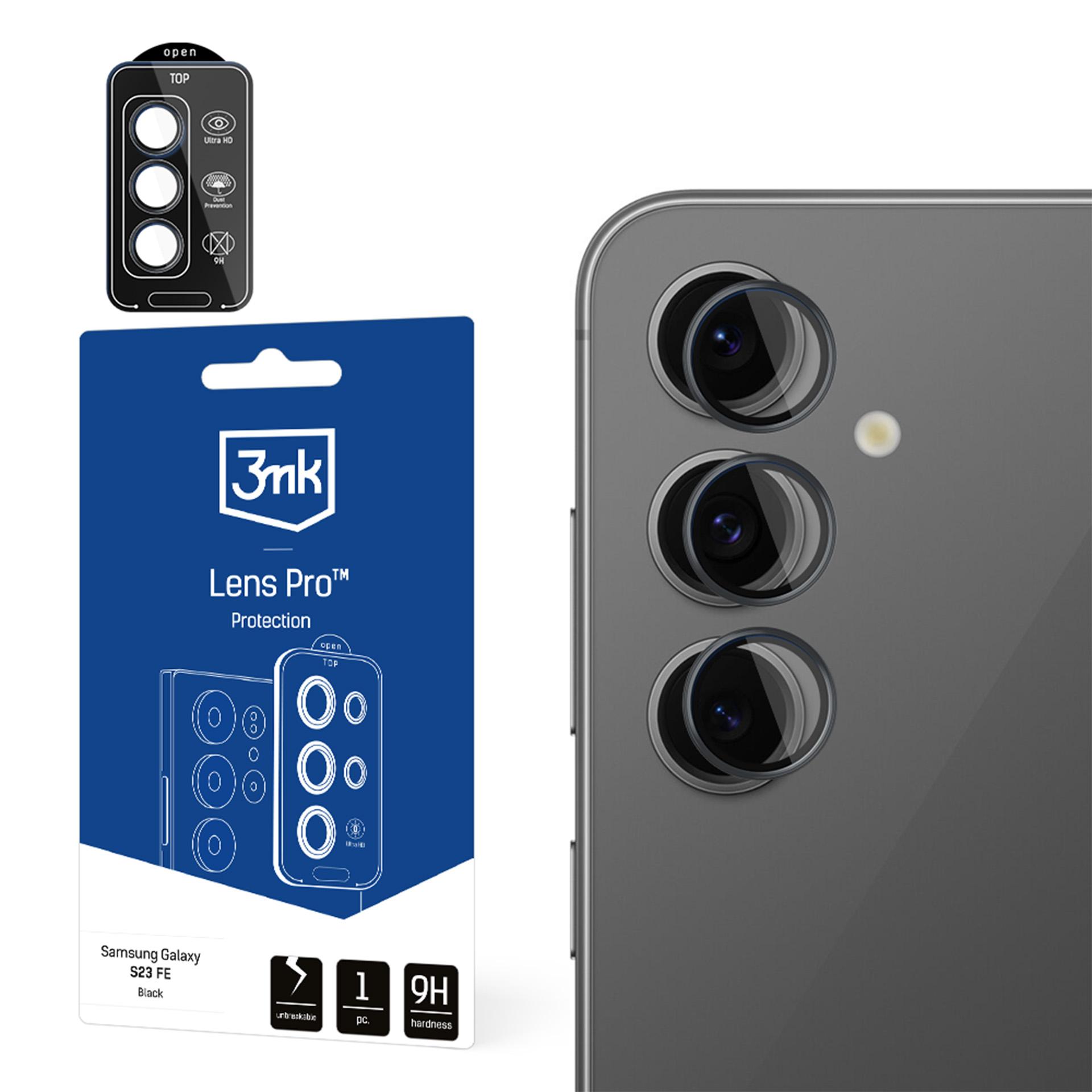 3mk Lens Protection Pro Karastatud klaas jaoks Samsung Galaxy S24 FE - Must