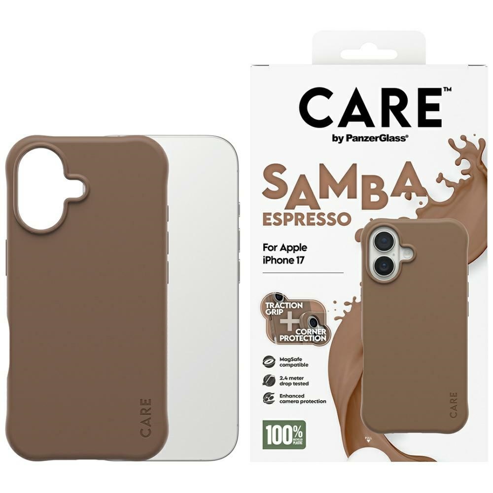 CARE by PanzerGlass Fashionable Samba MagSafe Ümbris jaoks iPhone 17 - Brown