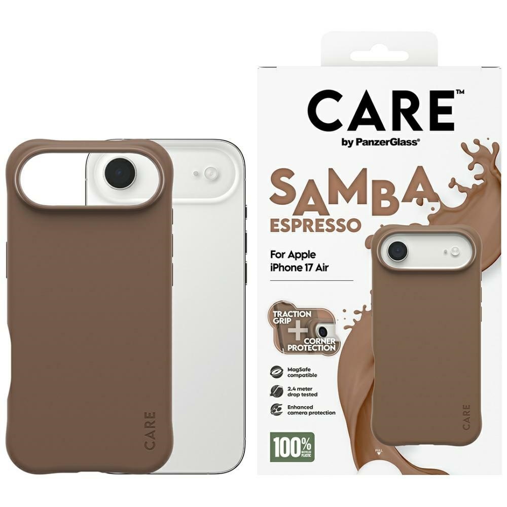 CARE by PanzerGlass Fashionable Samba MagSafe Ümbris jaoks iPhone Air - Brown
