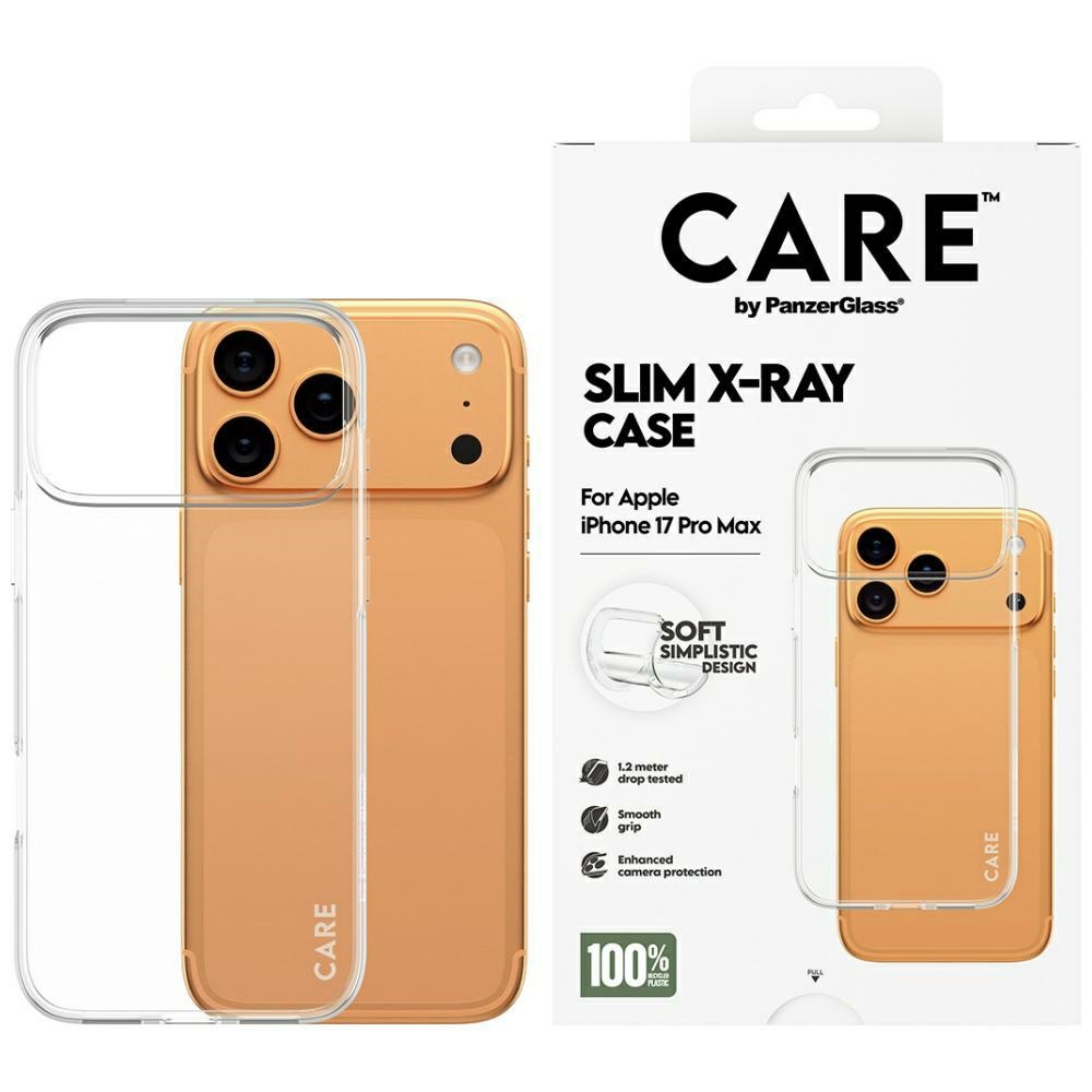 CARE by PanzerGlass Fashionable X-Ray Soft Basic Ümbris jaoks iPhone 17 Pro Max - Läbipaistev