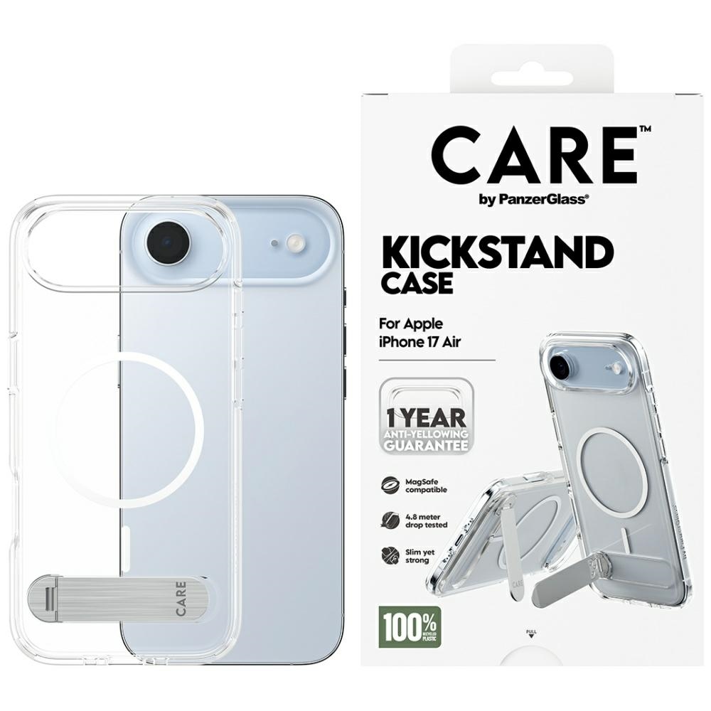 CARE by PanzerGlass Feature Ümbris with Kickstand MagSafe jaoks iPhone Air - Clear