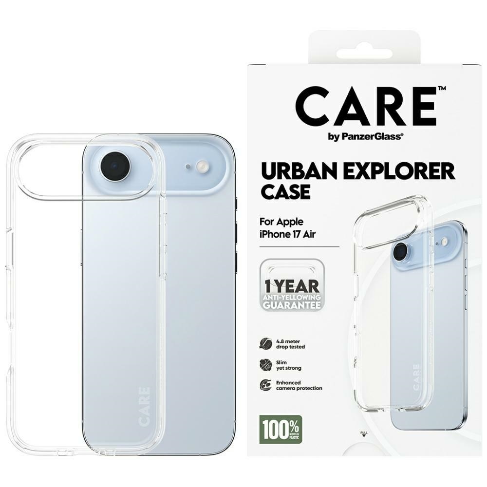 CARE by PanzerGlass Flagship Urban Explorer Ümbris w. Clear Raamiga jaoks iPhone Air - Läbipaistev