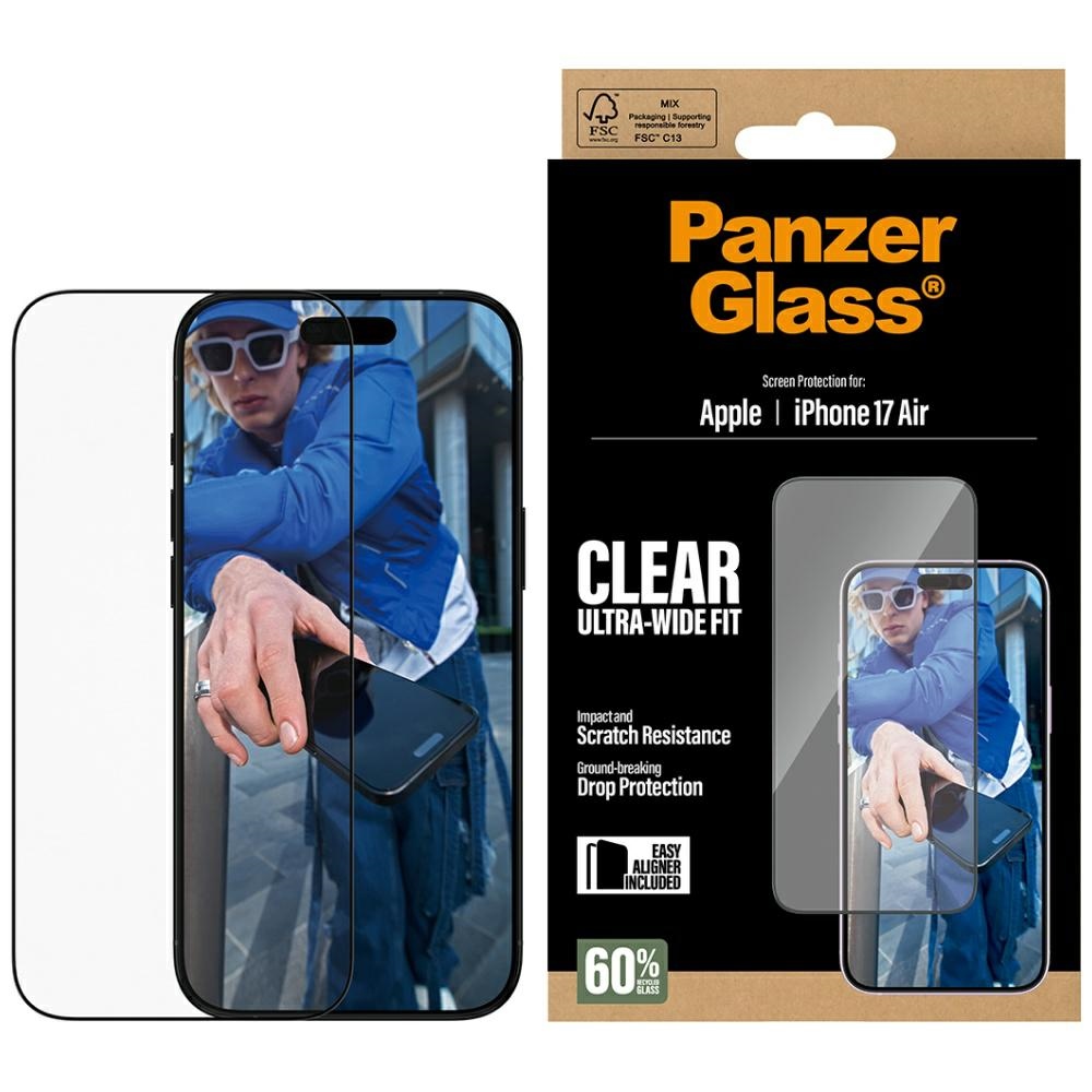 PanzerGlass Ultra-Wide Fit EasyAligner Karastatud klaas jaoks iPhone Air